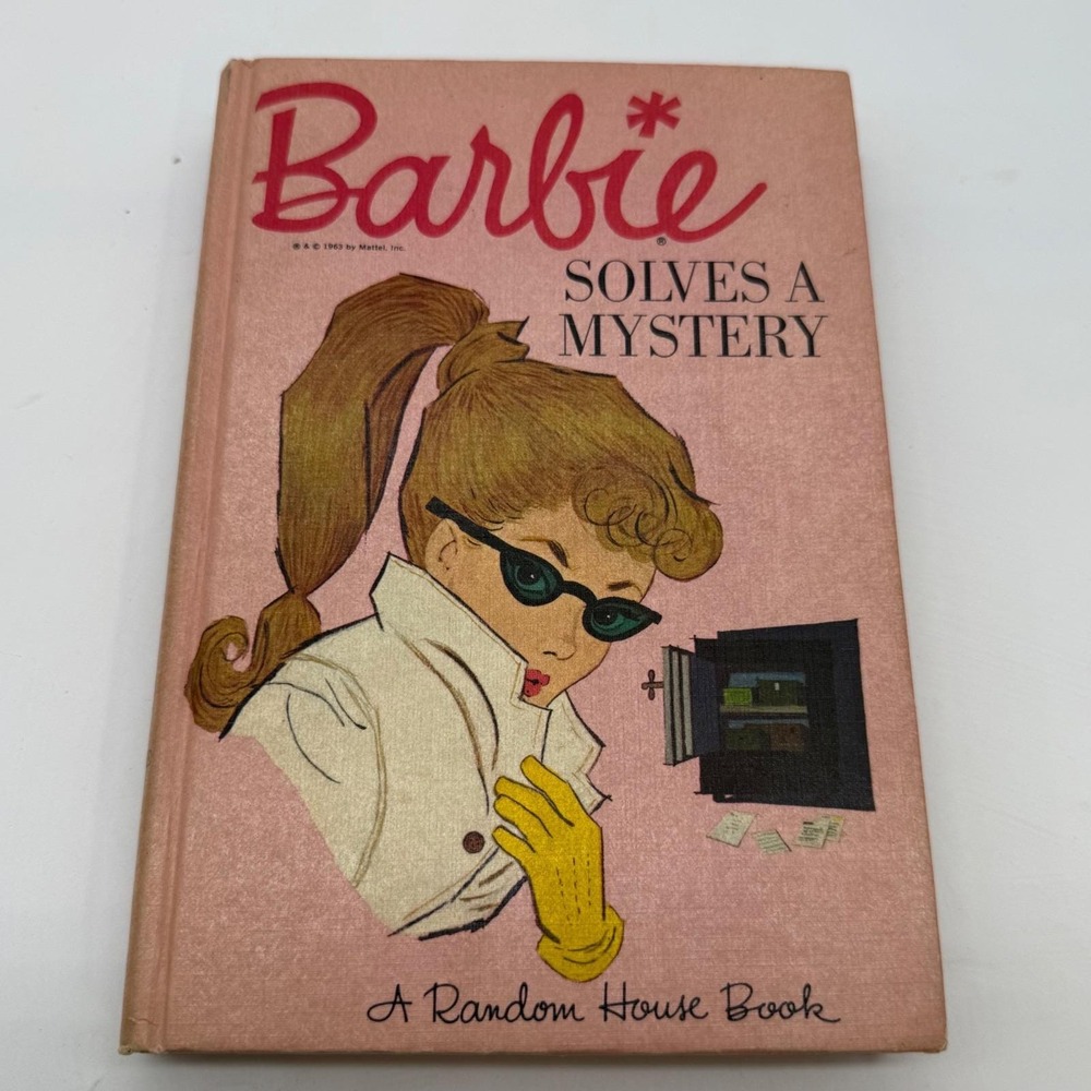 Vtg 1963 Barbie Solves a Mystery Hardcover Book Random House Cynthia Lawrence